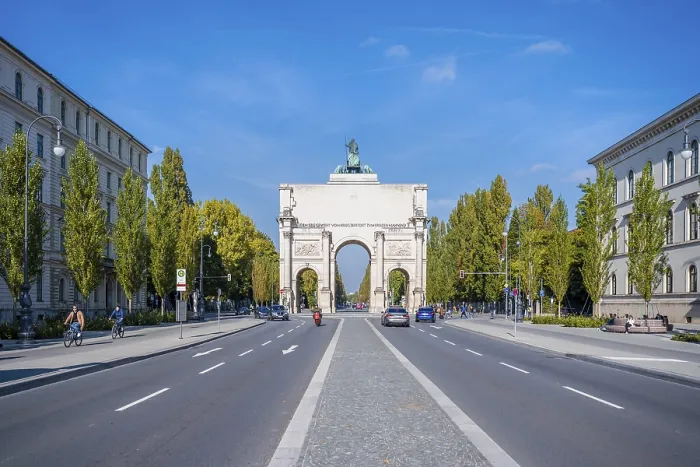 Framed Print : Siegestor and LeopoldstraBe Print, Neoclassical Architecture Framed Print : Siegestor and LeopoldstraBe Print, Neoclassical Architecture