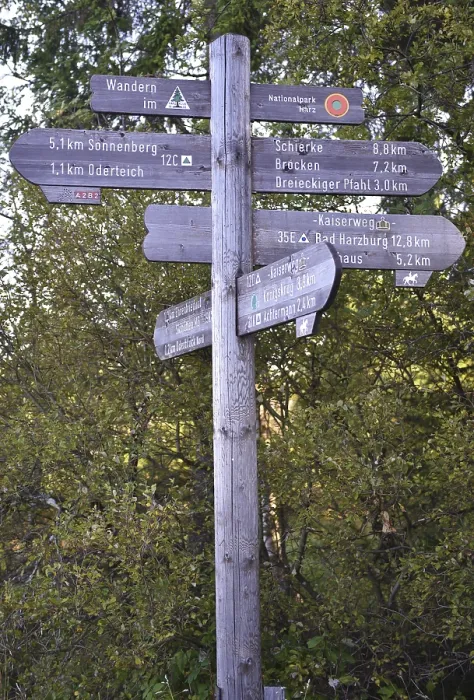 Framed Print : Harz Mountains Signposts Print, Saxony-Anhalt, Germany Framed Print : Harz Mountains Signposts Print, Saxony-Anhalt, Germany