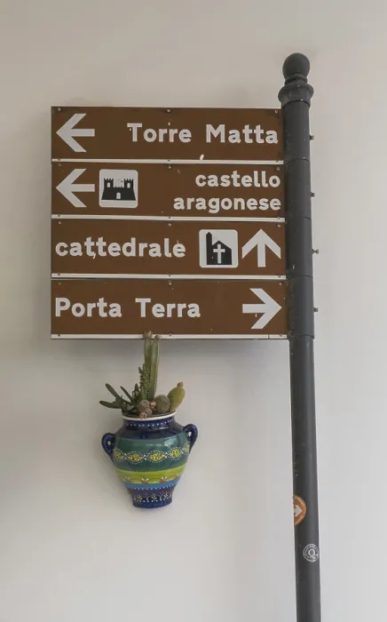 Framed Print : Otranto Old Town Centre Signpost Print, Italy Framed Print : Otranto Old Town Centre Signpost Print, Italy