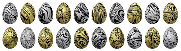 Framed Print : Silver and Gold Easter Eggs Print Framed Print : Silver and Gold Easter Eggs Print