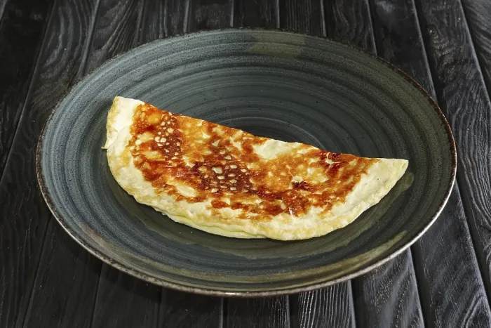 Framed Print : Simple Omelet Print on a Plate Framed Print : Simple Omelet Print on a Plate