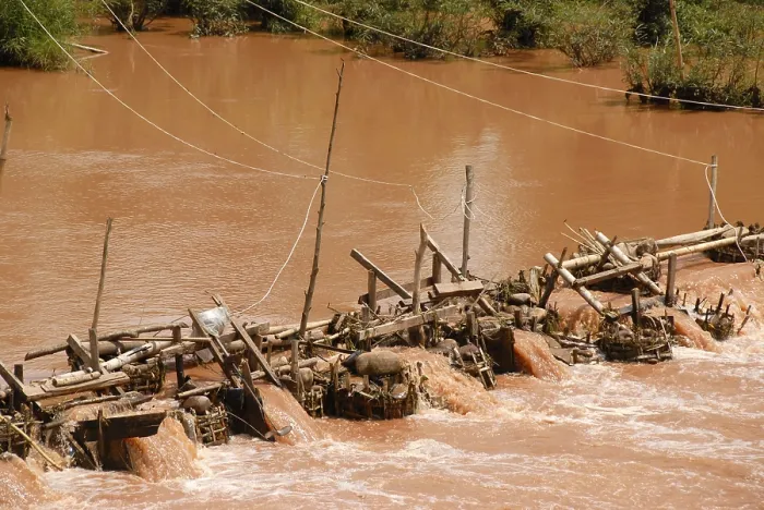 Framed Print : Simple Power Generation Print: Water Power of a River, Laos Framed Print : Simple Power Generation Print: Water Power of a River, Laos