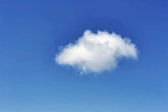 Framed Print : A Single Cloud in the Blue Sky Print, Germany
