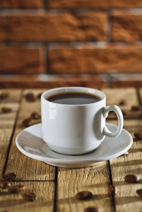 Framed Print : Single Cup with Coffee Print Framed Print : Single Cup with Coffee Print