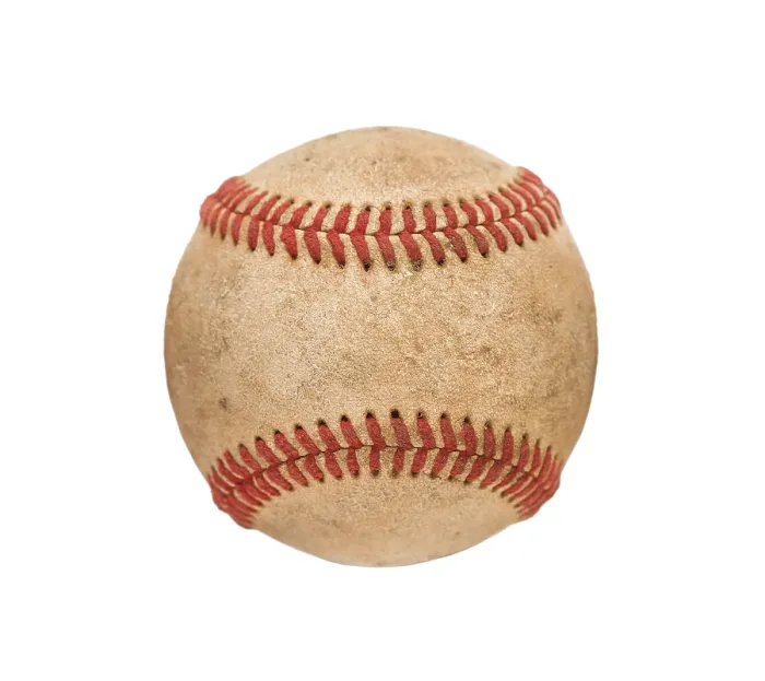 Framed Print : Single Baseball Print Isolated on White Background Framed Print : Single Baseball Print Isolated on White Background