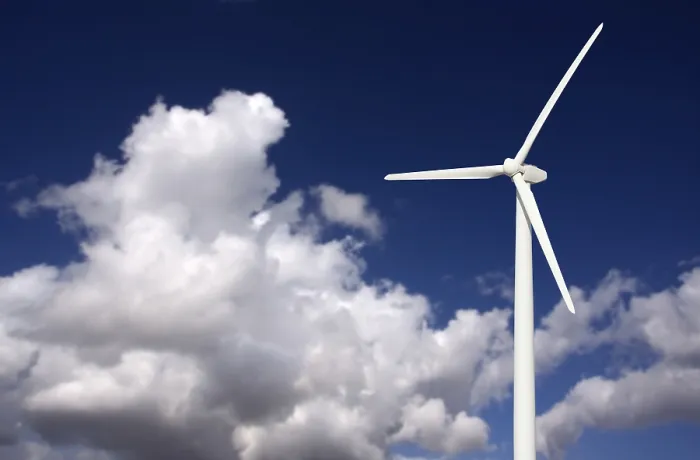 Framed Print : Single Wind Turbine Print - Dramatic Blue Sky Framed Print : Single Wind Turbine Print - Dramatic Blue Sky