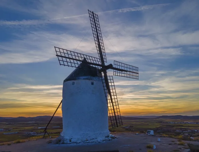 Framed Print : Single Windmill Print, Consuegra Sunset Framed Print : Single Windmill Print, Consuegra Sunset
