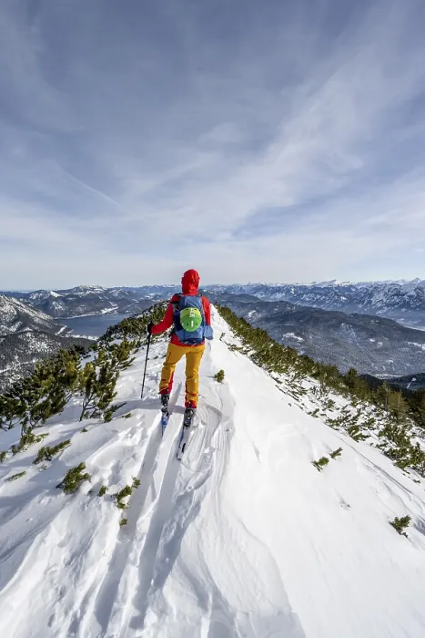 Framed Print : Ski Tourer at Simetsberg Summit Print