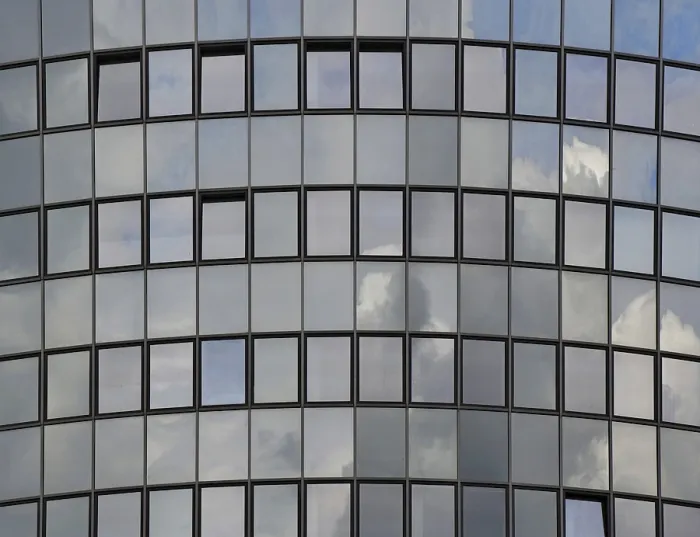 Framed Print : The Sky Reflected in Modern Glass Facade Print Framed Print : The Sky Reflected in Modern Glass Facade Print