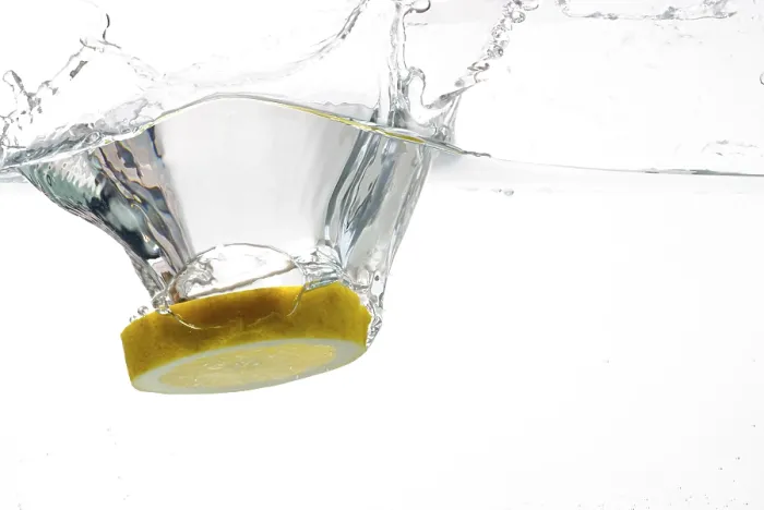 Framed Print : Slice of Lemon Falling into Water Print Framed Print : Slice of Lemon Falling into Water Print