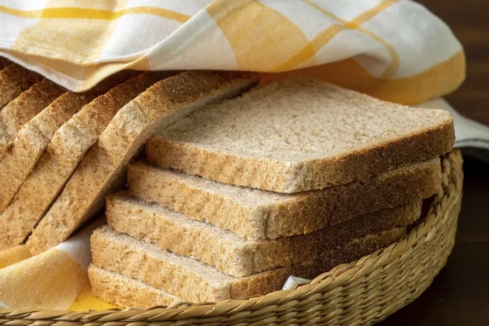 Framed Print : Slice Toast Bread in a Basket Print Framed Print : Slice Toast Bread in a Basket Print