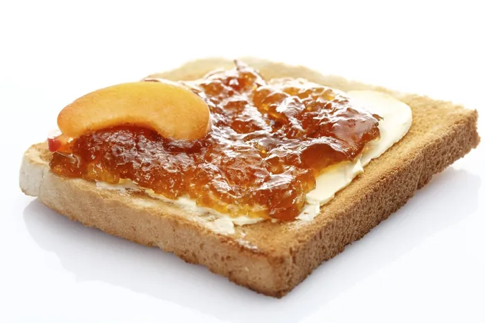 Framed Print : Toasted Slice of Bread with Apricot Jam Print Framed Print : Toasted Slice of Bread with Apricot Jam Print