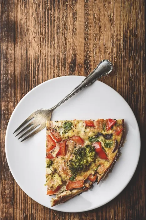 Framed Print : Print of Vegetable Frittata with Broccoli and Bell Pepper Framed Print : Print of Vegetable Frittata with Broccoli and Bell Pepper