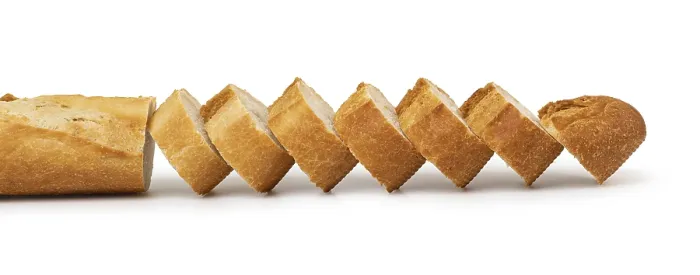 Framed Print : Sliced Bread Print on White Background Framed Print : Sliced Bread Print on White Background