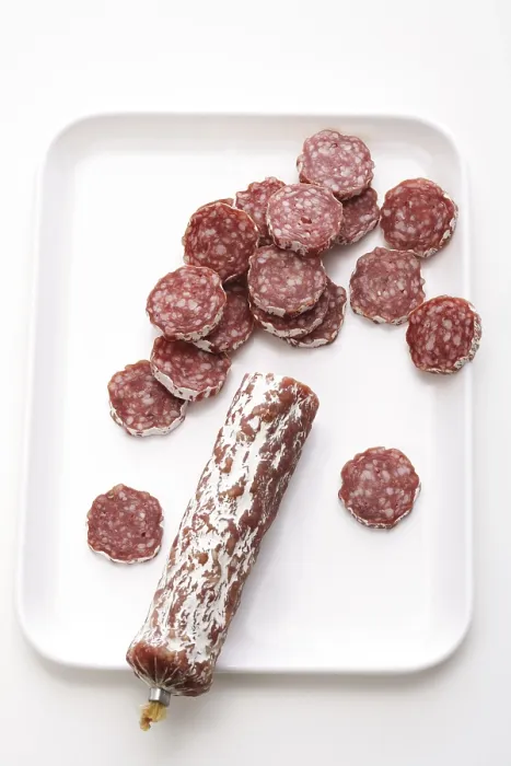 Framed Print : Sliced Salami Print Framed Print : Sliced Salami Print