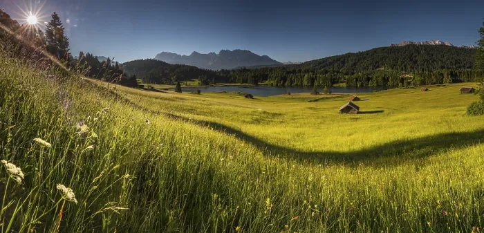 Framed Print : Small Cabins on Mountain Meadow Print, Kaltenbrunn, Germany Framed Print : Small Cabins on Mountain Meadow Print, Kaltenbrunn, Germany
