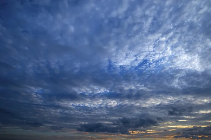 Framed Print : Small Fleecy Clouds Print - Bavaria Evening Sky Framed Print : Small Fleecy Clouds Print - Bavaria Evening Sky