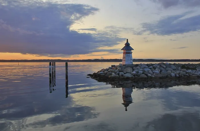 Framed Print : Small Lighthouse in Ebeltoft Print Framed Print : Small Lighthouse in Ebeltoft Print