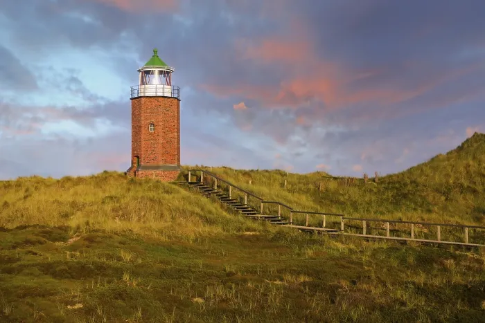 Framed Print : Small Lighthouse Print, Quermatenfeuer, Kampen, Sylt