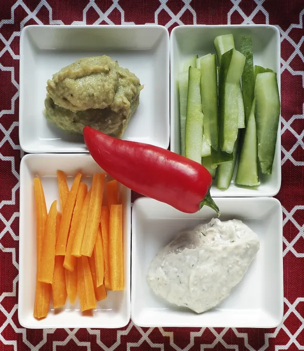 Framed Print : Small Plates with Vegetables Print Framed Print : Small Plates with Vegetables Print
