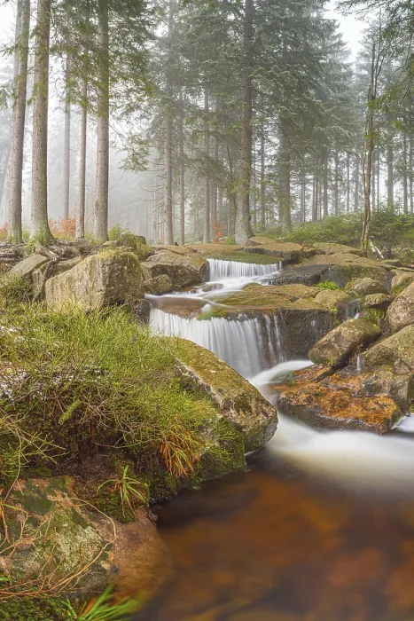 Framed Print : Small Waterfall, Kalte Bode, Harz Print Framed Print : Small Waterfall, Kalte Bode, Harz Print