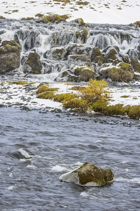 Framed Print : Small Waterfall, Onset of Winter Print Framed Print : Small Waterfall, Onset of Winter Print