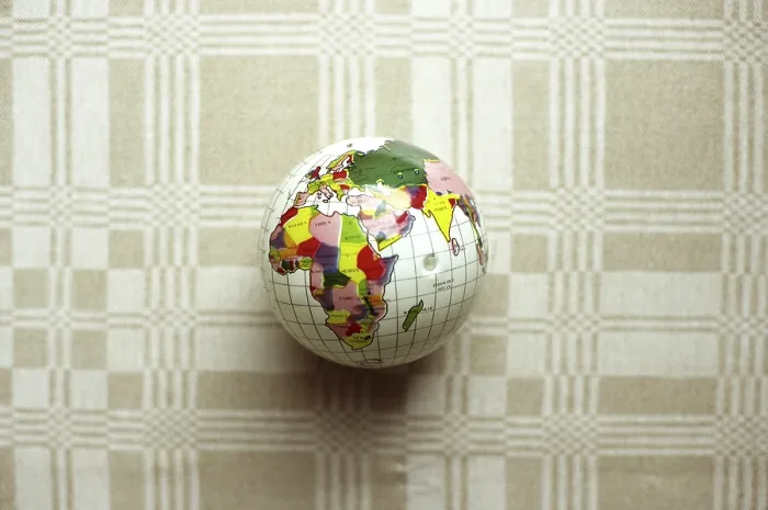 Framed Print : A Small World Global Print