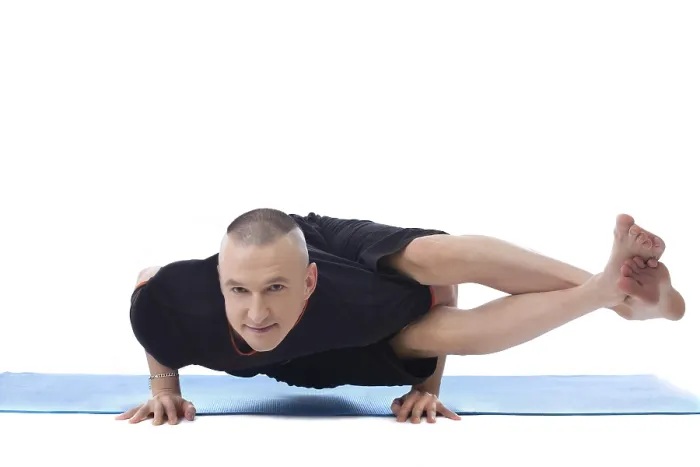 Framed Print : Flexible Man in Yoga Pose Print Framed Print : Flexible Man in Yoga Pose Print
