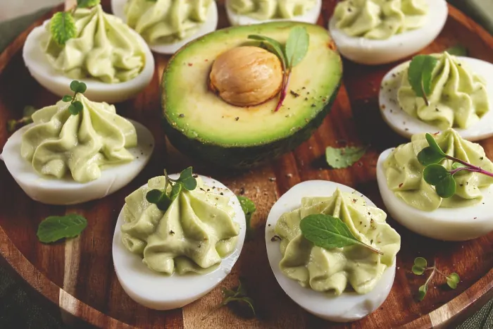 Framed Print : Homemade Stuffed Eggs with Avocado Print Framed Print : Homemade Stuffed Eggs with Avocado Print