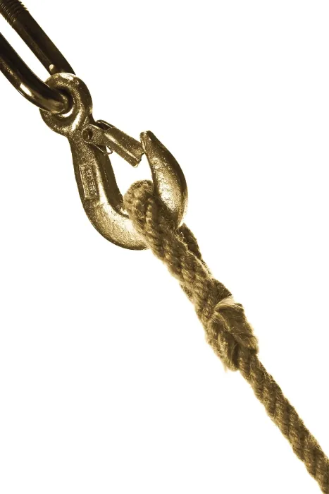 Framed Print : Snap Hook and Rope Print Framed Print : Snap Hook and Rope Print