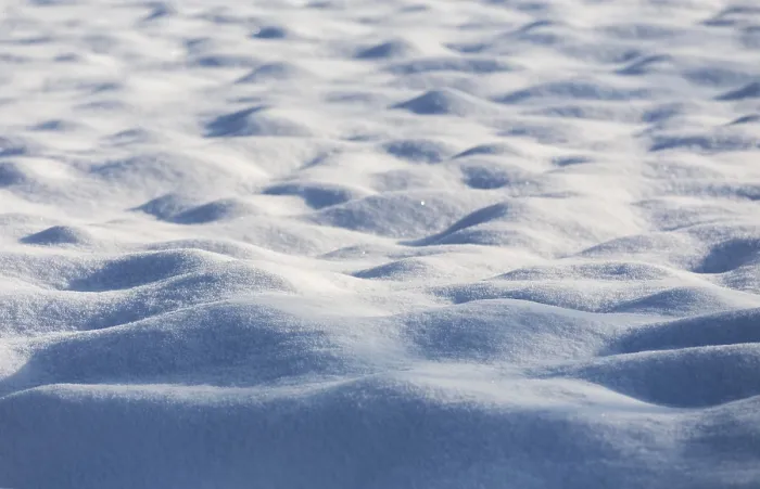 Framed Print : Snowy Landscape Print with Bumpy Ground
