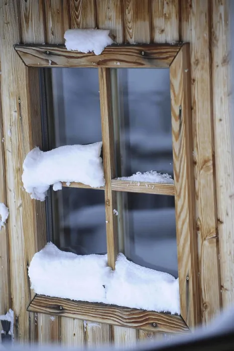 Framed Print : Snow Covered Window Print: Winter Scene Framed Print : Snow Covered Window Print: Winter Scene