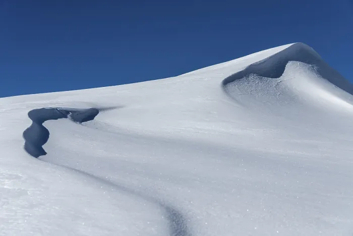 Framed Print : Snow Drift with Snow Cornice Print, Rietzlern, Austria