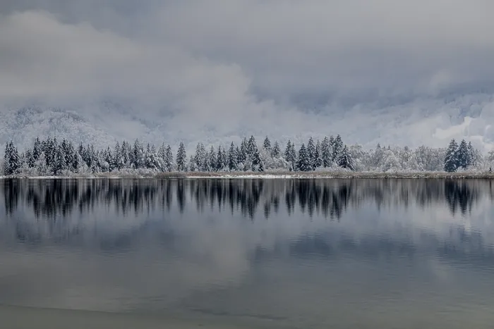 Framed Print : Alpine Foothills Winter Landscape Print Framed Print : Alpine Foothills Winter Landscape Print