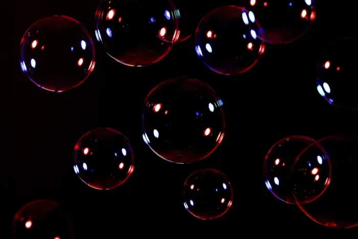 Framed Print : Red and Blue Soap Bubbles Print Framed Print : Red and Blue Soap Bubbles Print
