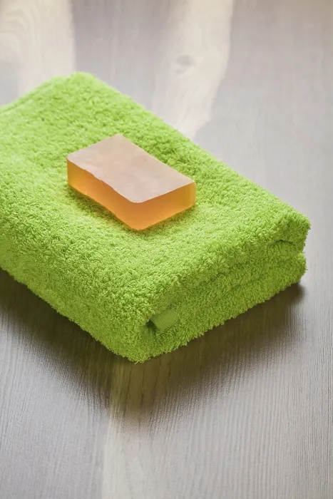Framed Print : Soap on towel Print Framed Print : Soap on towel Print