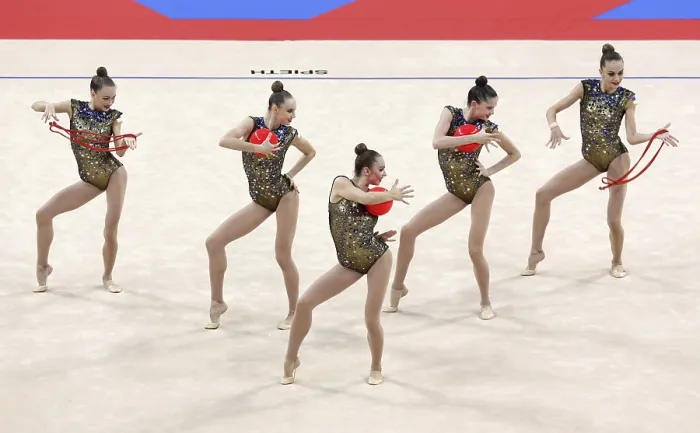 Framed Print : Rhythmic Gymnastics Print - Sofia, Bulgaria 2018 Framed Print : Rhythmic Gymnastics Print - Sofia, Bulgaria 2018
