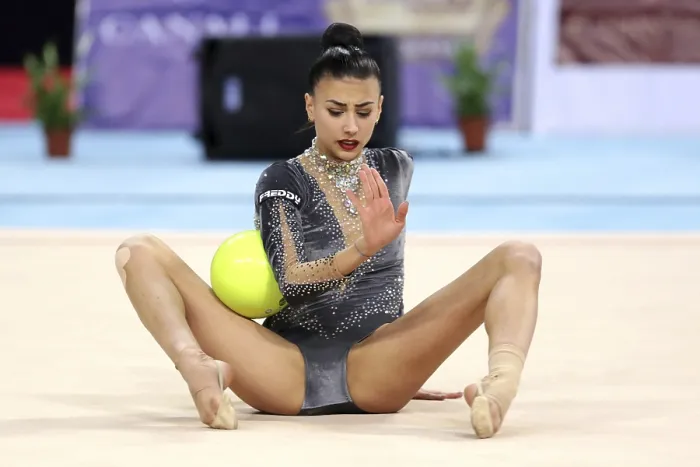 Framed Print : Rhythmic Gymnastics Print: Sofia, Bulgaria - 30 March 2018 Framed Print : Rhythmic Gymnastics Print: Sofia, Bulgaria - 30 March 2018