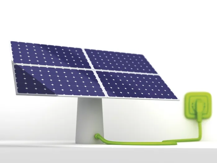 Framed Print : Solar Cell Panel with Power Point and Plug Print Framed Print : Solar Cell Panel with Power Point and Plug Print
