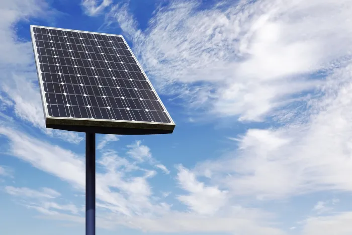 Framed Print : Solar Panel Print - Cloudy Blue Sky Framed Print : Solar Panel Print - Cloudy Blue Sky