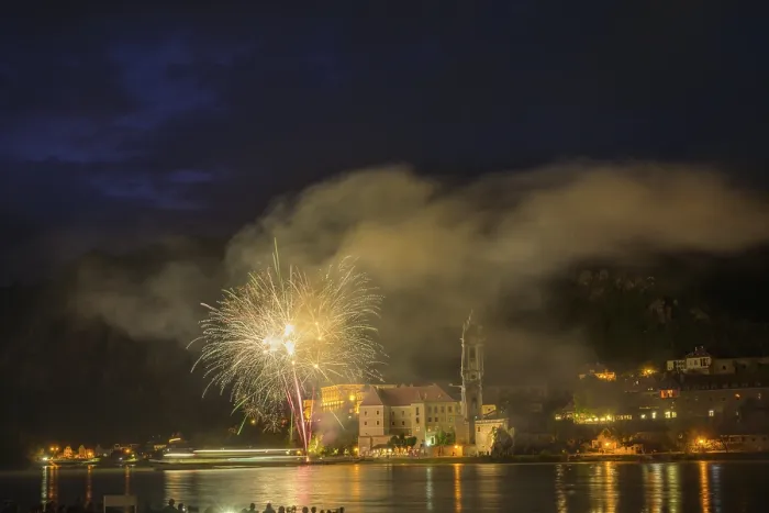 Framed Print : Solstice Fireworks Print, Dürnstein, Lower Austria Framed Print : Solstice Fireworks Print, Dürnstein, Lower Austria