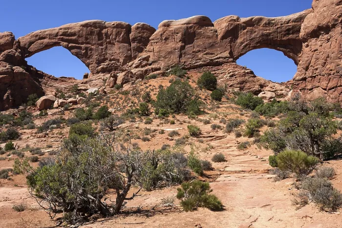 Framed Print : South Window and North Window Print, Arches National Park Framed Print : South Window and North Window Print, Arches National Park