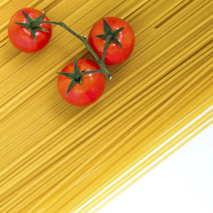 Framed Print : Italian Spaghetti Print with Cherry Tomatoes Framed Print : Italian Spaghetti Print with Cherry Tomatoes