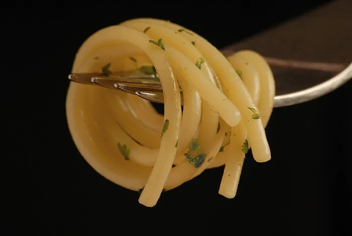 Framed Print : Spaghetti on a fork Print