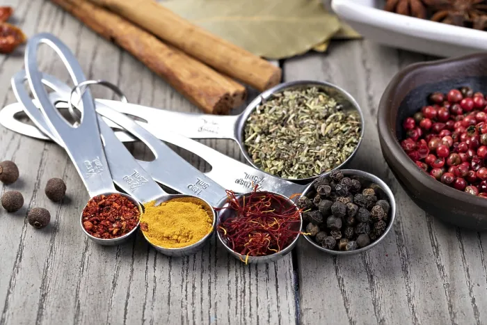 Framed Print : Spices Print - Isolated Table Setting Framed Print : Spices Print - Isolated Table Setting