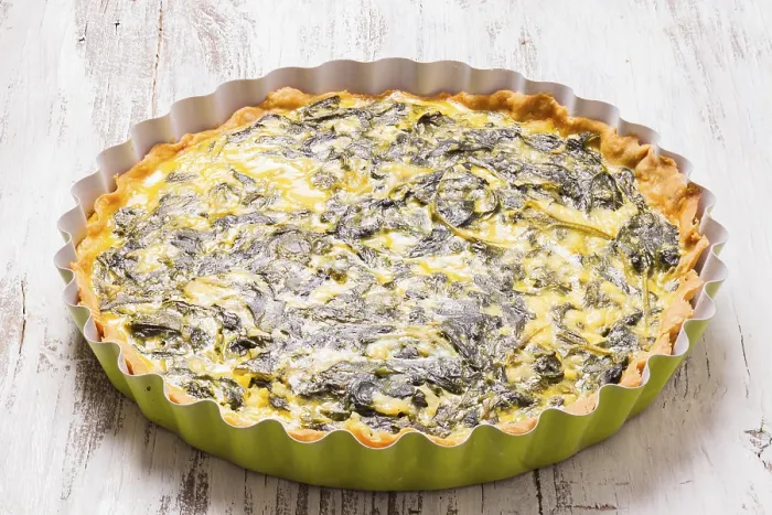 Framed Print : Whole Spinach Tart Print Close Up Framed Print : Whole Spinach Tart Print Close Up