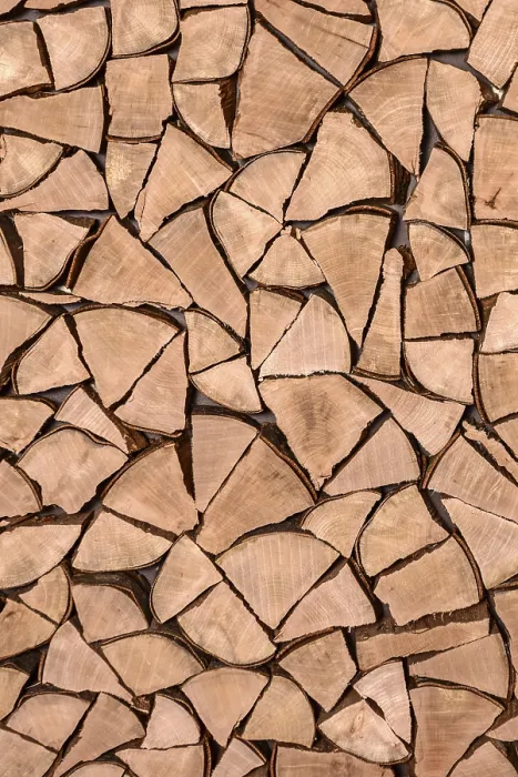 Framed Print : Split Firewood as Wall Cladding Print, Switzerland Framed Print : Split Firewood as Wall Cladding Print, Switzerland
