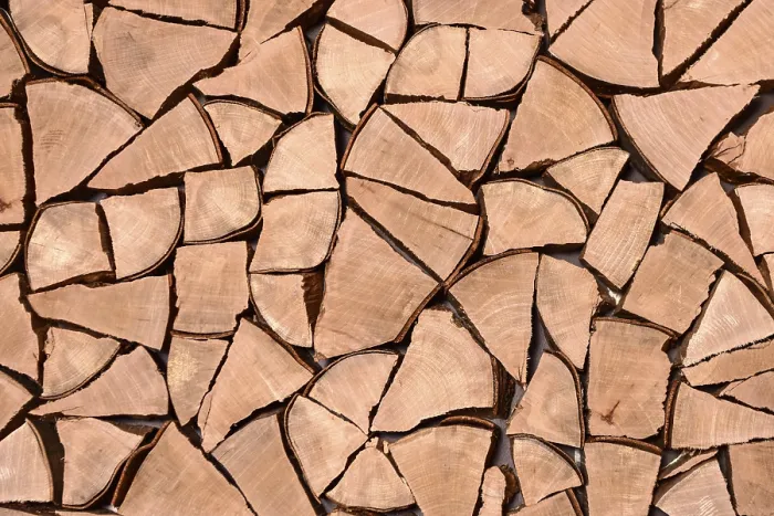 Framed Print : Split Firewood as Wall Cladding Print, Switzerland Framed Print : Split Firewood as Wall Cladding Print, Switzerland