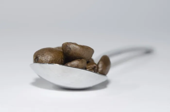 Framed Print : Spoon with Coffee Beans Print Framed Print : Spoon with Coffee Beans Print