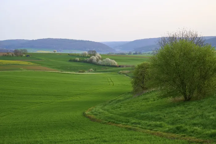 Framed Print : Spring Landscape Print, Mönchberg, Bavaria, Germany Framed Print : Spring Landscape Print, Mönchberg, Bavaria, Germany